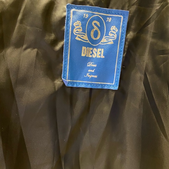 Diesel Blue Leather Jacket - Size S - Picture 7 of 9